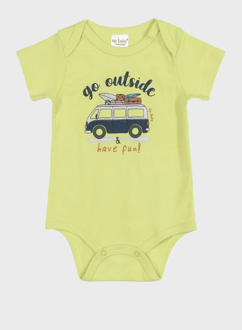 Up Baby Infant Printed Half Bodysuit