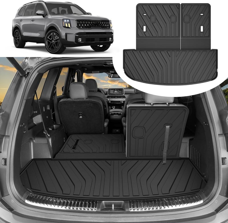 TTX LIGHTING Cargo Liner & Backrest Mat for Kia Telluride 2020-2025 - All Weather Protection - Image 1