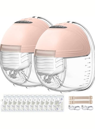 Double Wearable Breast Pump Hands-Free Electric Low Noise All-in-One Portable Breast Pump+30pcs Milk Storage Bag - pzsku/ZF2028AE0763CBDE52360Z/45/_/1722570802/920fc20f-4d39-4219-a2ec-95e9d1767414