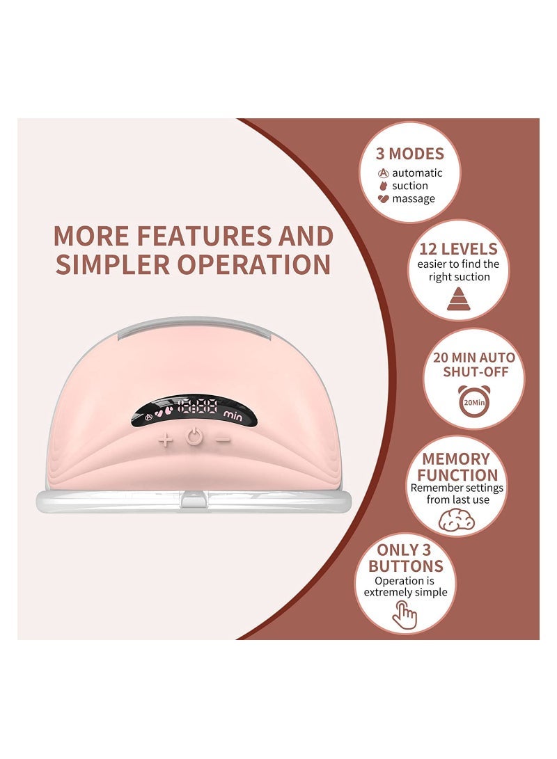 Double Wearable Breast Pump Hands-Free Electric Low Noise All-in-One Portable Breast Pump+30pcs Milk Storage Bag