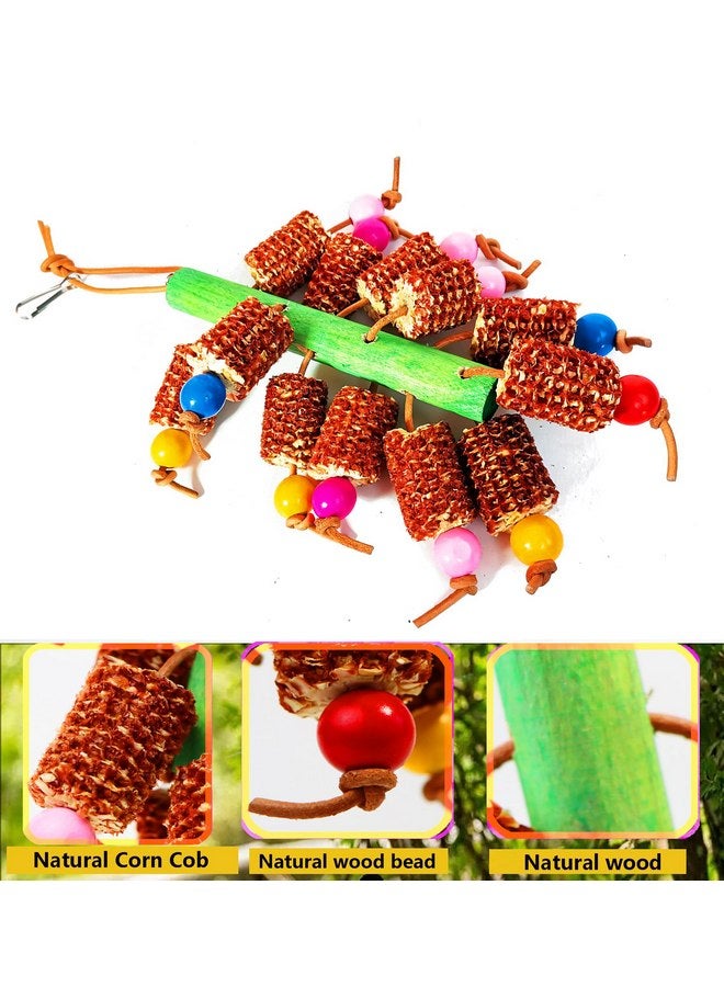 Hyamass Bird Toys, Parrot Toys Natural Corn Cob Bird Chew Toys for Small and Medium-Sized Parakeet,Cockatiel,Conures,Lovebirds Macaws,African Grey,Cockatoos,Amazon Parrots,Aviary Hanging Toys - Image 2