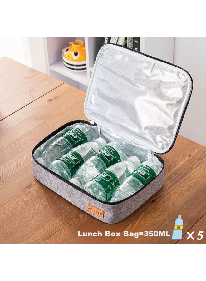 MAX COOK Maxcook Insulated Lunch Bag, Food Storage Container, Portable Bento Bag, Aluminum Foil, 30*20*6.5cm, Mcpj956 - Image 5