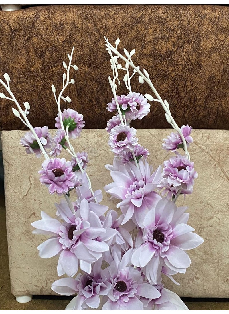 MALKAS BOUTIQUE MALKAS BOUTIQUE Decorative Artificial Flower with White Plastic Pot for Home Decor Realistic Flowers for Festive Season Indoor Decoration  - Image 4