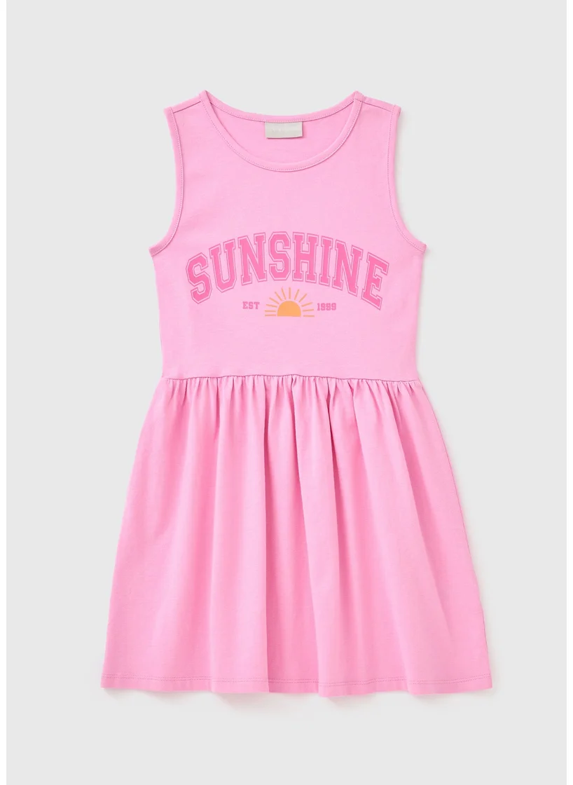Matalan Girls Pink Sunshine Dress