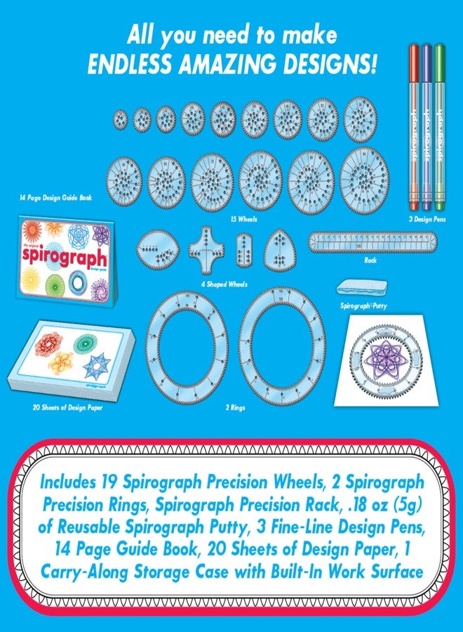 Spirograph - Deluxe Set - Spiral Art Drawing Kit - The Classic Way to Make Countless Amazing Designs - For Kids Ages 8+ - Image 2