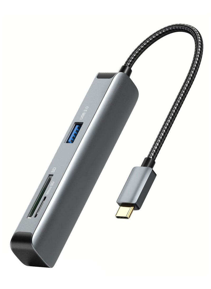 Y&D SYOSI USB C Hub, 5-in-1 Hub Multiport Adapter with 4K HDMI, 2 3.0, SD/Micro SD Card Reader for MacBook Pro/Air, iPad Pro, Surface XPS, and More  - Image 1
