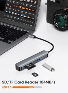 Y&D SYOSI USB C Hub, 5-in-1 Hub Multiport Adapter with 4K HDMI, 2 3.0, SD/Micro SD Card Reader for MacBook Pro/Air, iPad Pro, Surface XPS, and More  - Image 4