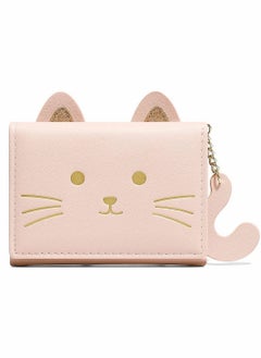 Excefore Small Wallet, Cartoon Cute Wallet for Girls, Trifold Wallet Slim Coin Purse Cash Pocket ID Window, PU Leather Slim Purse  - Image 1