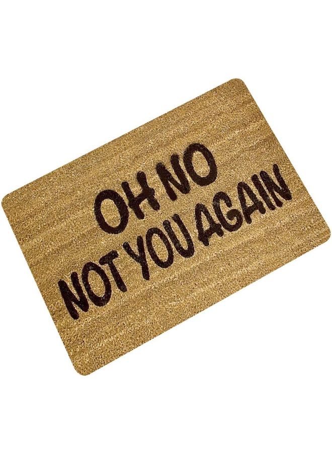 NIBEMINENT Oh No Not You Again Printed Welcome Entrance Floor Mats Brown/Black 40x60cm - Image 1