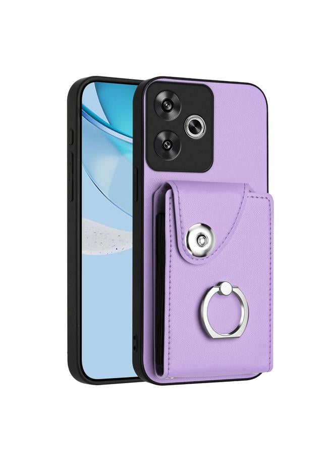 Case For Xiaomi Poco F6 5G India Organ Card Bag Ring Holder Phone Case