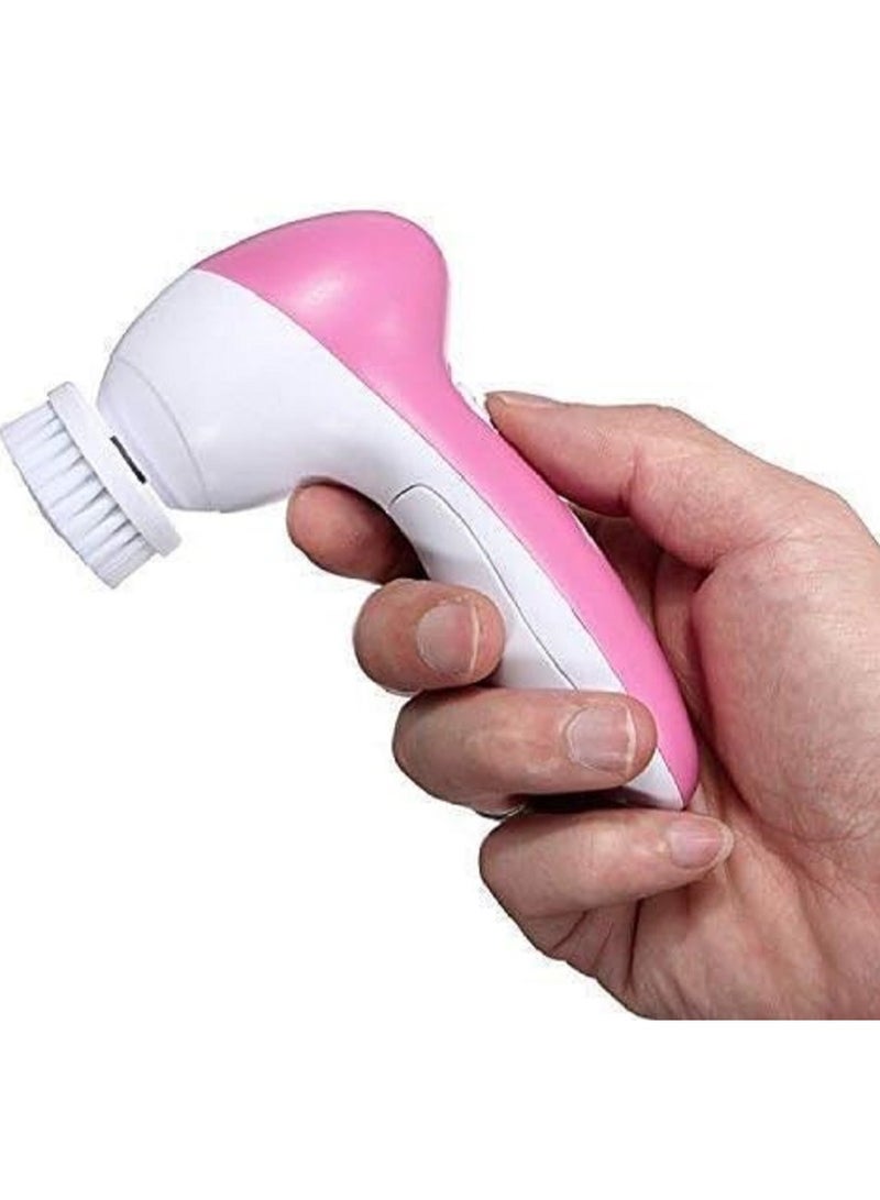 RA Products 5 in 1 Facial Cleansing Brush Battery Operated Beauty Care Brush Battery Operated Facial Massager Face Massager Battery Operated Multicolor