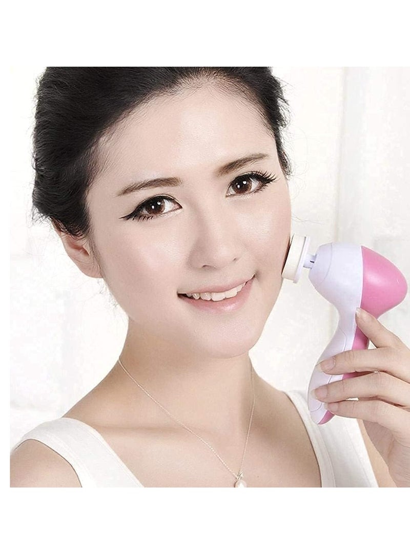 RA Products 5 in 1 Facial Cleansing Brush Battery Operated Beauty Care Brush Battery Operated Facial Massager Face Massager Battery Operated Multicolor