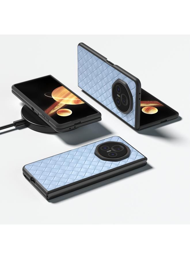 S-TOP Case For Honor Magic V3 Black Frame Woven Texture PU Phone Case - Image 2