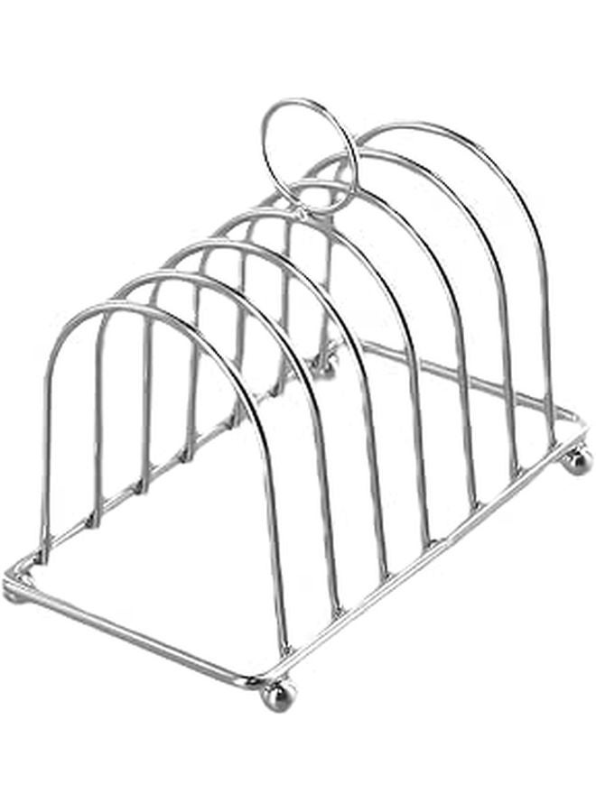 Stainless Steel Bread Cooling Rack with Elevated Feet for Toast Plates and Cutting Boards - Image 1