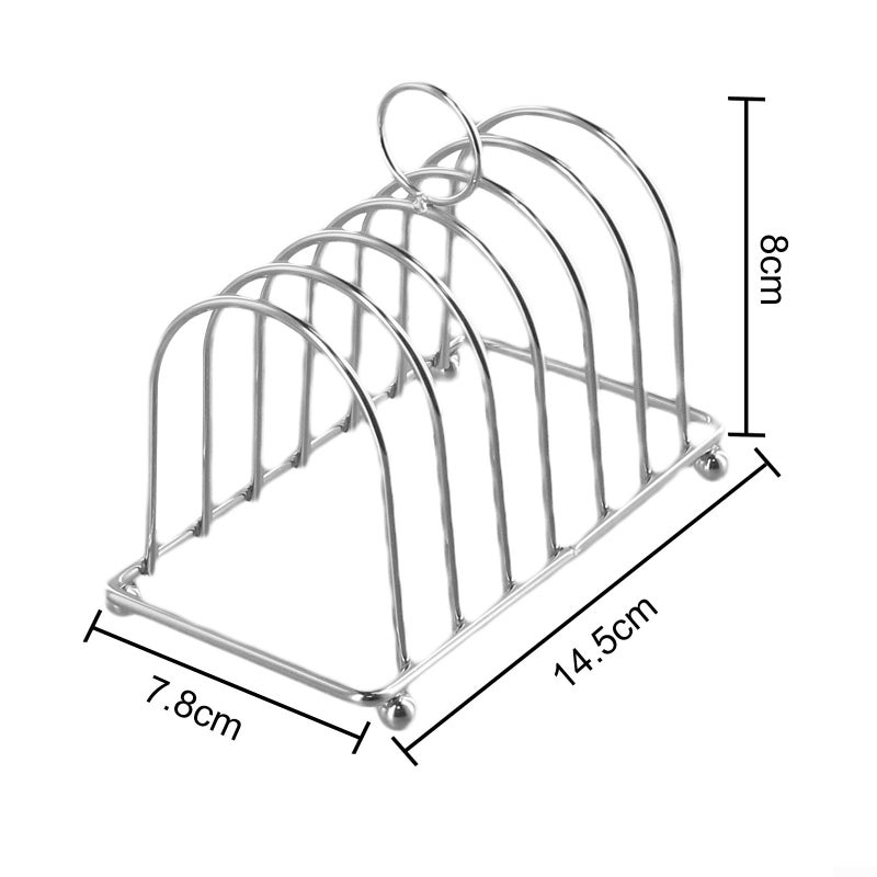 Stainless Steel Bread Cooling Rack with Elevated Feet for Toast Plates and Cutting Boards - Image 4