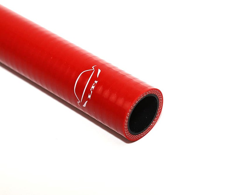 TenkeAuto 12" Long High Performance 4-Ply Reinforced 1" ID Straight Coupler Silicone Hose Turbo/Intercooler/Piping (RED 1'') - Image 3