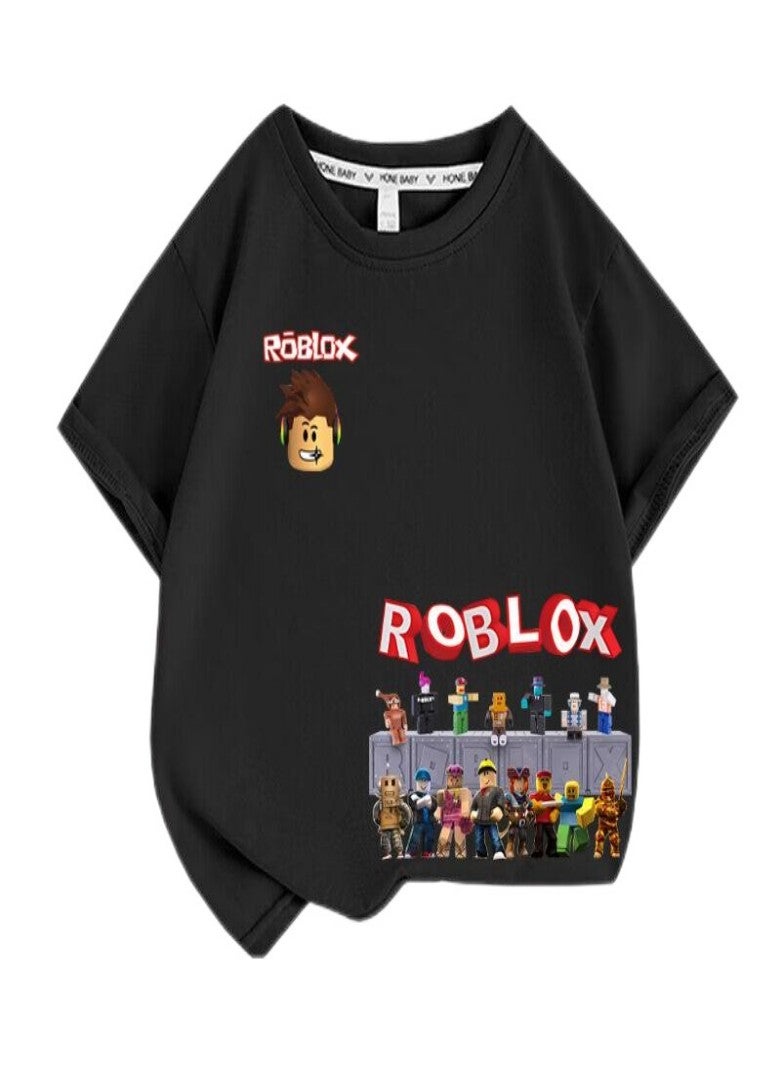 roblox Unisex Short Sleeve Stylish Top TShirt cotton Tee for Boys Girls Kid Children - Image 1