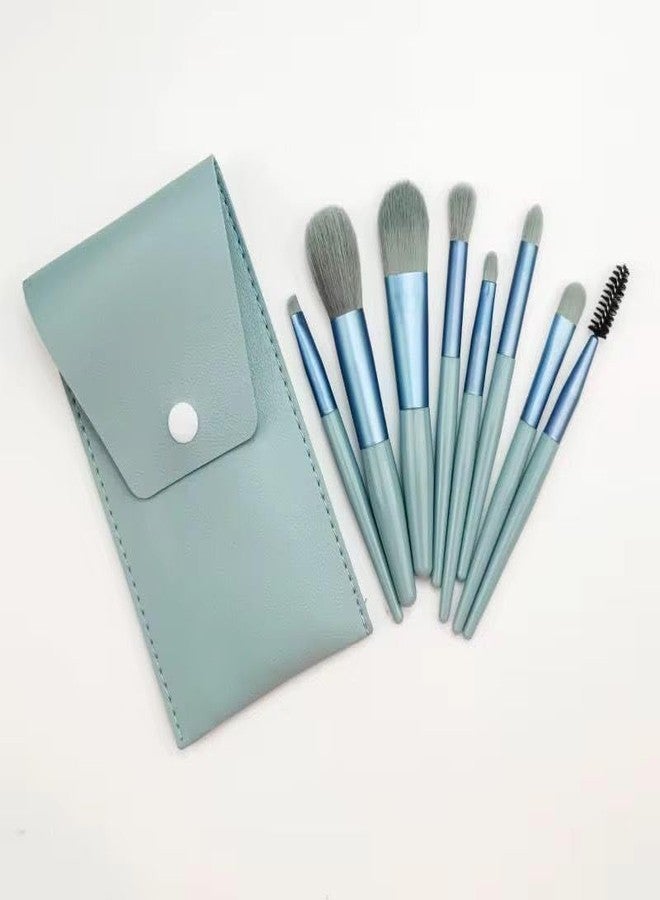 8-in-1 Professional Makeup Brush Set with Travel Pouch – Soft Synthetic Bristles for Foundation, Eyeshadow, Blush, Contour, Highlighter & Eyeliner | Face & Eye Makeup Brushes (Random Color) - Image 1