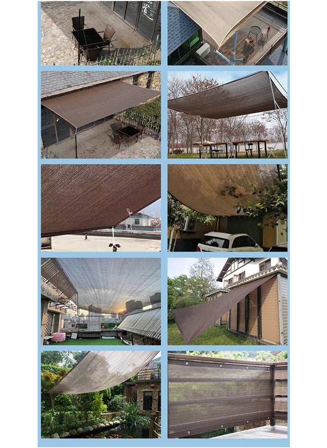 Generic - Anti UV Coffee Brown HDPE Sun Shade Sail Gazebo Sunblock Shade Cloth Sun Shade Netting - Image 1