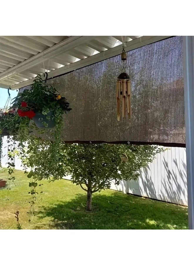 Generic - Anti UV Coffee Brown HDPE Sun Shade Sail Gazebo Sunblock Shade Cloth Sun Shade Netting - Image 1