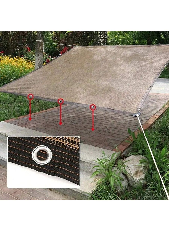 Generic - Anti UV Coffee Brown HDPE Sun Shade Sail Gazebo Sunblock Shade Cloth Sun Shade Netting - Image 1