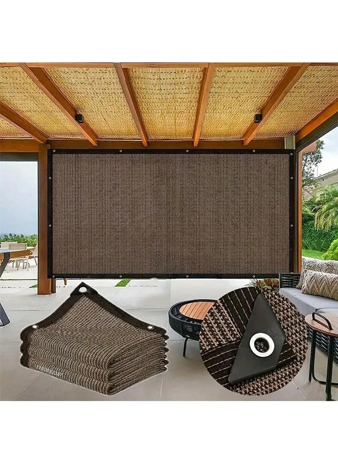 Generic - Anti UV Coffee Brown HDPE Sun Shade Sail Gazebo Sunblock Shade Cloth Sun Shade Netting - Image 1