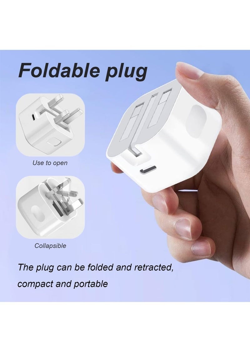 Bukela iPhone Charger [Apple MFi Certified] Apple 20W USB C Fast Charger Plug and 2M/6.6FT USB-C to Lightning Cable, 20W PD UK Adapter Compatible with iPhone 14/13/12/11/Pro/Pro Max/Plus/XS/SE, AirPods-White - Image 5