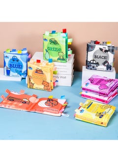 ماركة غير محددة كتاب قماشي ملون من LakaRose Baby للتعليم المبكر والتحفيز البصري للعض - اللون: L017A كتاب قماشي ملون أسود  - Image 2