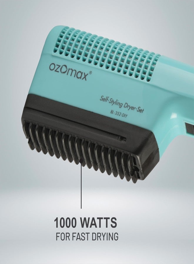 Ozomax Windsor Self-Styling Hair and Beard Dryer Set - 1000W, 2-Speed Settings, 2 Comb Attachments for Styling and Smoothing - Image 5