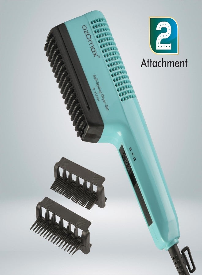 Ozomax Windsor Self-Styling Hair and Beard Dryer Set - 1000W, 2-Speed Settings, 2 Comb Attachments for Styling and Smoothing - Image 2