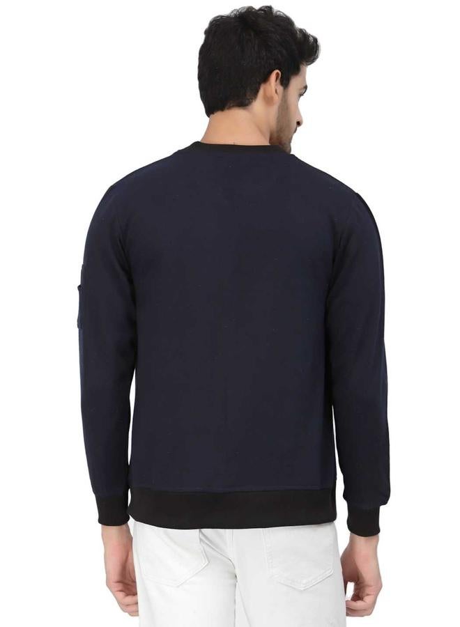 PAUSE Men Navy Regular Fit Contrast Trim Jacket - Image 4