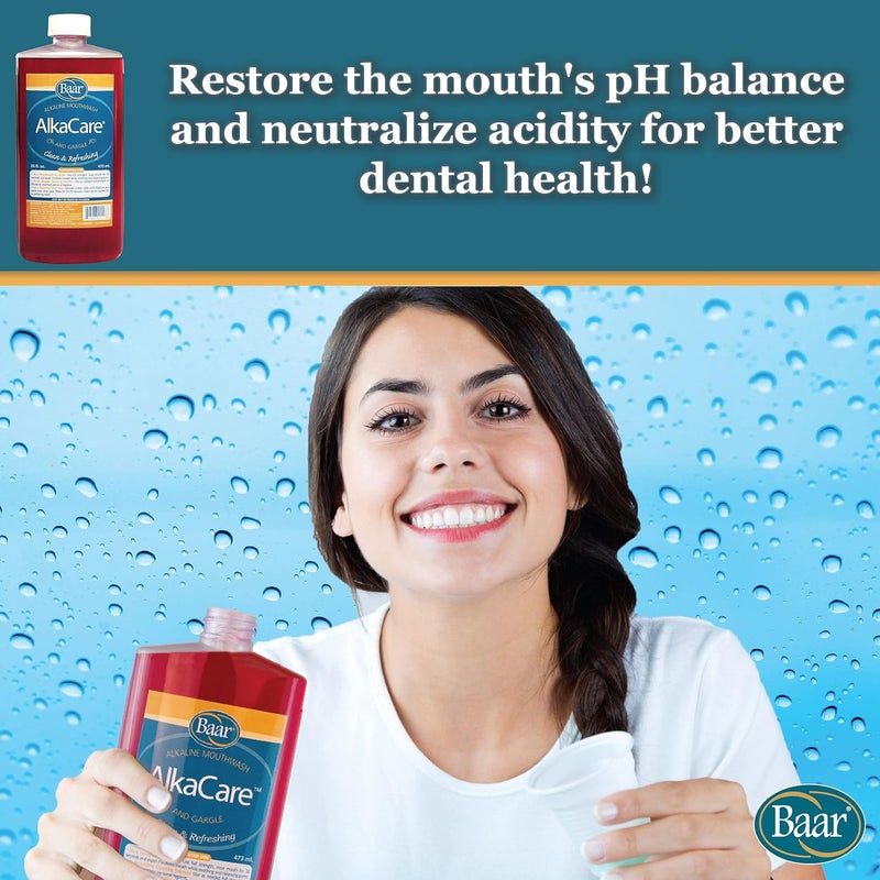 Baar AlkaCare Alkaline Mouthwash & Gargle, 16 Oz - Clean & Refreshing Formula - Image 4