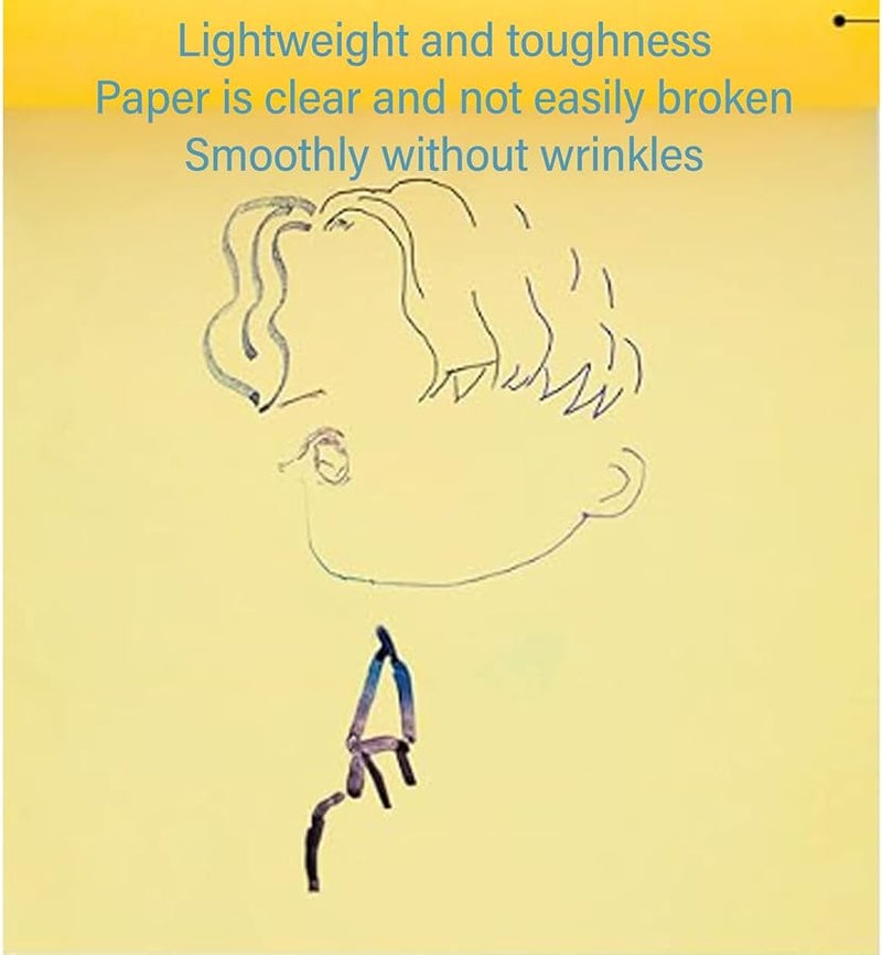 لفافة ورق التتبع الأصفر 46 متر 150 92 قدم للخياطة وتصميم الأزياء والرسم المسود - Image 4