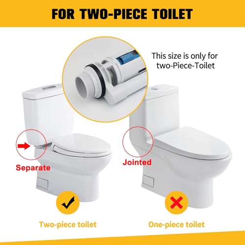 KERDE 2-Inch Automatic Toilet Flusher - Dual Flush Valve with Button, Repair Kit for 2-Piece Toilet (2F-19CM) - Image 3