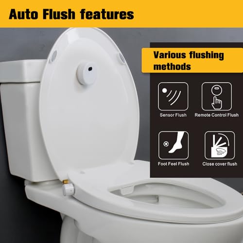 KERDE 2-Inch Automatic Toilet Flusher - Dual Flush Valve with Button, Repair Kit for 2-Piece Toilet (2F-19CM) - Image 5