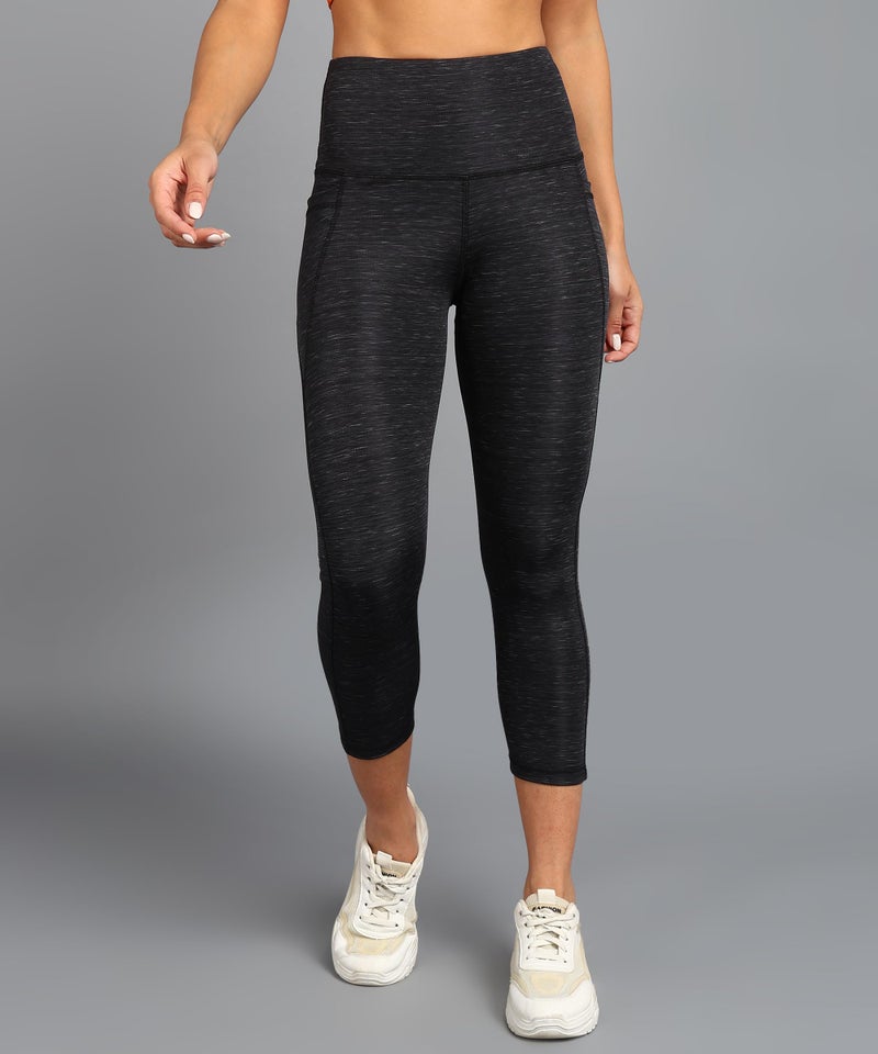 Rock Paper Scissors Gym Tights High-Waisted, Strecheable, Active Wear Capri Style Gym Tights for Working Out, Pilates,Yoga, Fitness & Training Athliesure Wear - Image 2