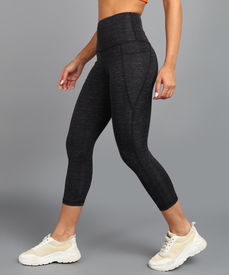 Rock Paper Scissors Gym Tights High-Waisted, Strecheable, Active Wear Capri Style Gym Tights for Working Out, Pilates,Yoga, Fitness & Training Athliesure Wear - Image 4