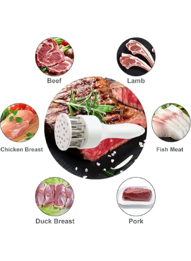1PC 21-pin Meat Tenderizer: Kitchen Tools for Tenderizing Beef Chicken Steak VealWhite - Image 3
