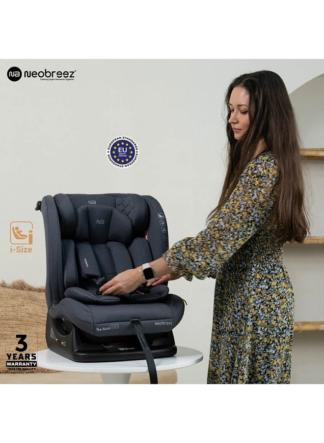 neobreez I-EROCA All-In-One Convertible Travel Baby Toddler Kids Child Boys Girls Car Seat, I-Size ECER129, Recline&Adjustable, Memory Foam, Injection Mold, Forward&Rear Facing, 0-36 Kg, 0-12Yrs, Group 0/1/2/3