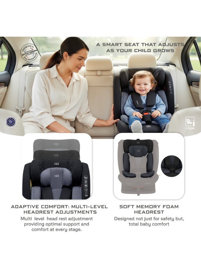 neobreez I-EROCA All-In-One Convertible Travel Baby Toddler Kids Child Boys Girls Car Seat, I-Size ECER129, Recline&Adjustable, Memory Foam, Injection Mold, Forward&Rear Facing, 0-36 Kg, 0-12Yrs, Group 0/1/2/3 - Image 2