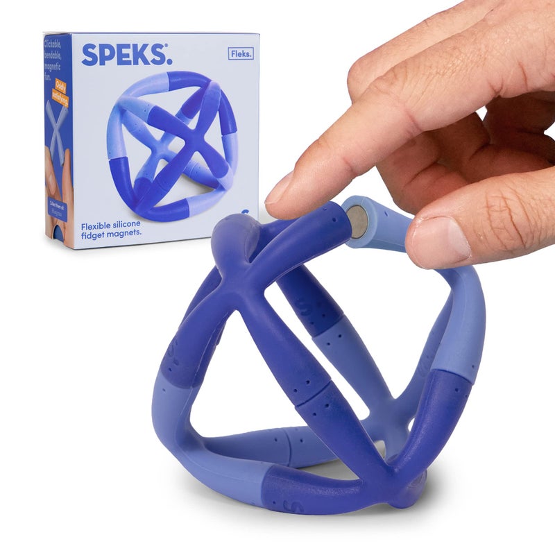 Speks Fleks Flexible Silicone Magnetic Fidget Toy Fun Desk Toy for Adults Teens 14 Sensory Gadget Stress Relief 6Piece Set Bluegrass - Image 2
