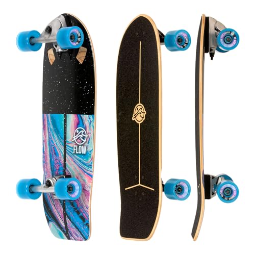 Flow Surf Skates Cruiser - 29"x10" 7-Ply North American Maple Deck, Carving Truck, Fully Assembled, Supports up to 275 lbs for Surf-Like Carving - Image 1