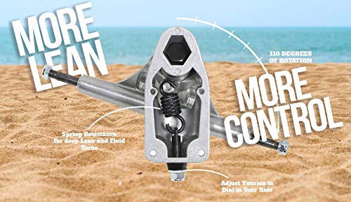 Flow Surf Skates Cruiser - 29"x10" 7-Ply North American Maple Deck, Carving Truck, Fully Assembled, Supports up to 275 lbs for Surf-Like Carving - Image 5