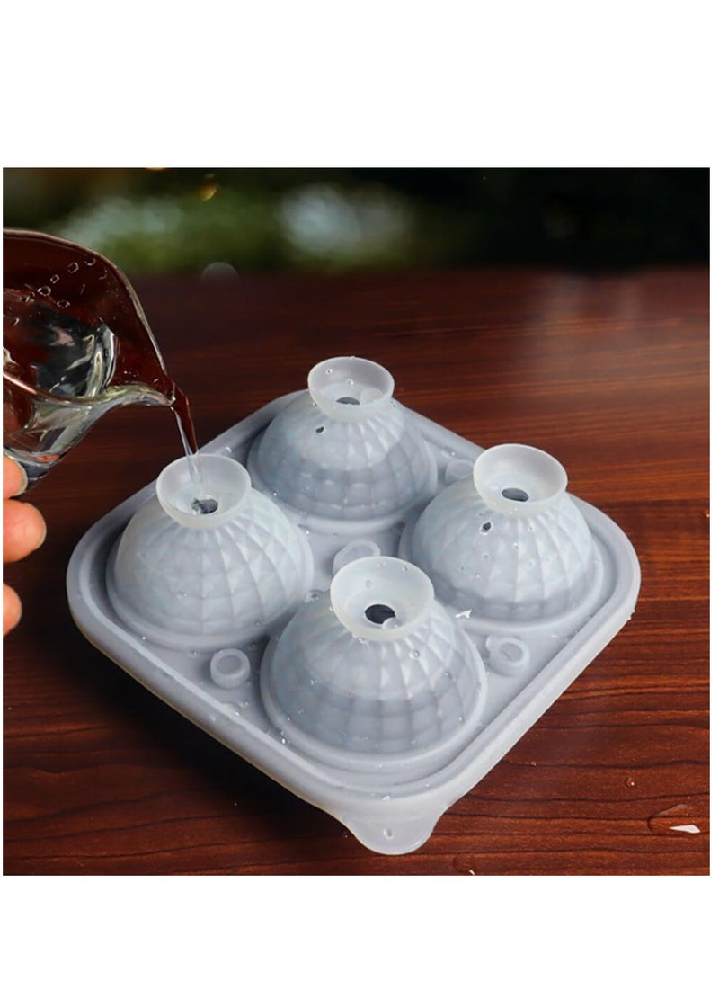 Ice Cube Tray Molds Silicone Sphere Ice Ball Maker with Lids & Large Square Ice Cube Molds for Cola- 100% Food Grade Silicone Reusable&BPA Free (Black) - Image 4