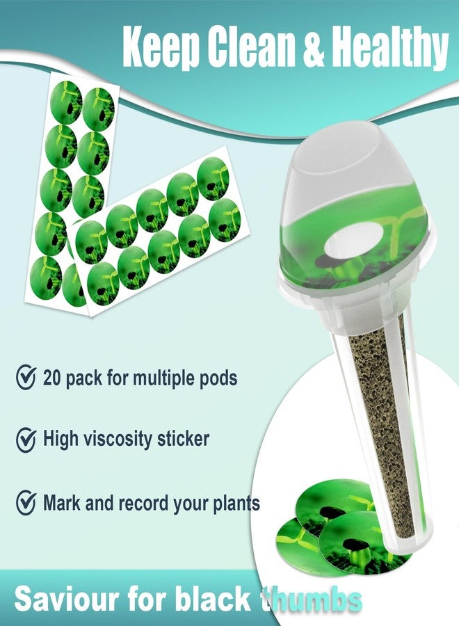 Haligo 64pcs Seed Pod Kit for Aerogarden, Hydroponics Supplies for All Brands Hydroponics Growing System, Grow Anything Kit with 20 Grow Sponges, 20 PVC Labels, 12 Plant Baskets & Domes, 1pc Tweezer - Image 3