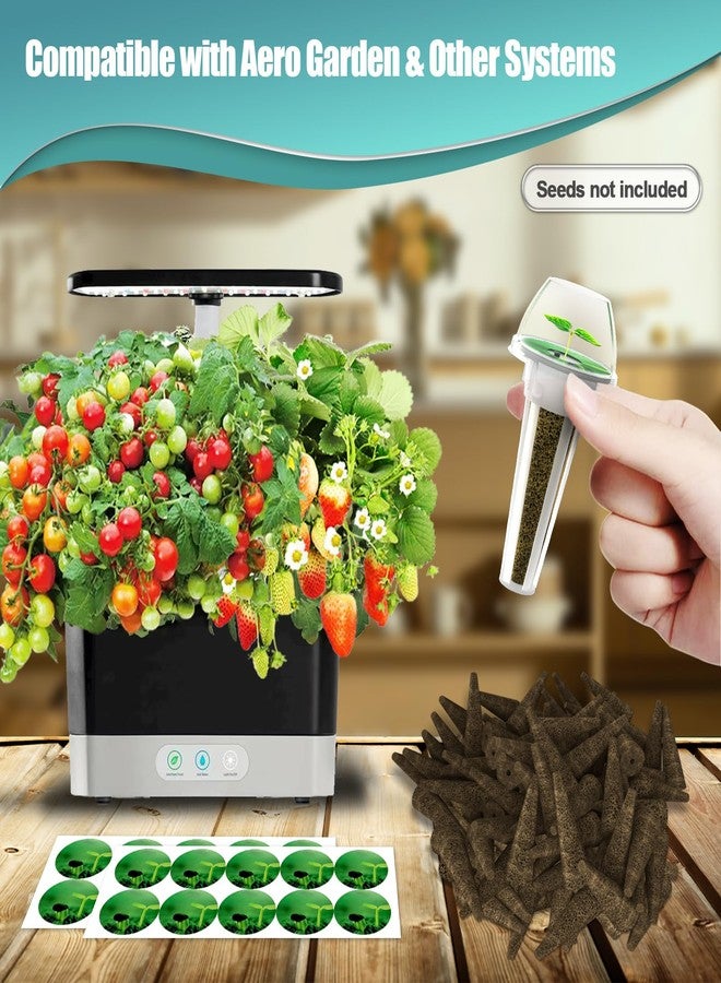 Haligo 64pcs Seed Pod Kit for Aerogarden, Hydroponics Supplies for All Brands Hydroponics Growing System, Grow Anything Kit with 20 Grow Sponges, 20 PVC Labels, 12 Plant Baskets & Domes, 1pc Tweezer - Image 2