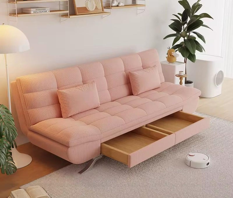 Cozy Homes Modern Convertible Sofa Bed with Storage Drawers - Image 1