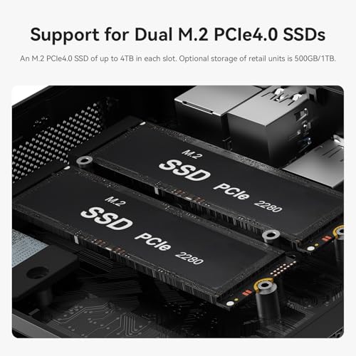 Beelink SER5 MAX Mini PC,AMD Ryzen 7 6800U(8C/16T,up to 4.7 GHz),Mini Computer 24GB LPDDR5 RAM 500GB PCle4.0 SSD Graphics 12 core 2200 MHz,Support 4K Triple Display/Wifi6/BT5.4/USB3.2/HDMI+DP+Type-C - Image 5