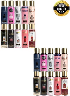 Fabiola 2 Pieces Swagger Body Spray 250ML And 2 Pieces Secret Bomb Body Spray 250ML And 2 Pieces Victory Body Spray 250ML And 2 Pieces Far Away Body Spray 250ML And 2 Pieces Olympic Body Spray 250ML And 2 Pieces Makhmaria Body Mist 250ML And 2 Pieces Crystal Women Body Spray 250ML And 2 Pieces Like You Belle Body Spray 250ML And 2 Pieces Love Body Spray 250ML And 2 Pieces Amerat Al Arab Body Spray 250ML  - Image 1