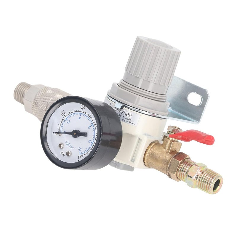 AR2000 منظم ضغط هواء ضاغط 1 4 بوصة منفذ NPT مع تحكم في التدفق 0 1 ميجا باسكال للأدوات الهوائية معدني متين - Image 5